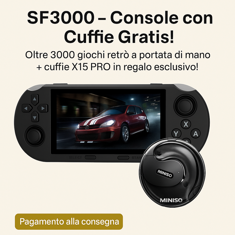 SF3000 – Console con Cuffie Gratis